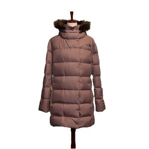 The North Face Dealio Insulated 550-Down‎ Parka Jacket Mauve Sz XL EUC MSRP $300